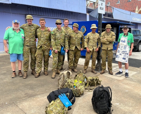 Lismore Lions with members of the ADF