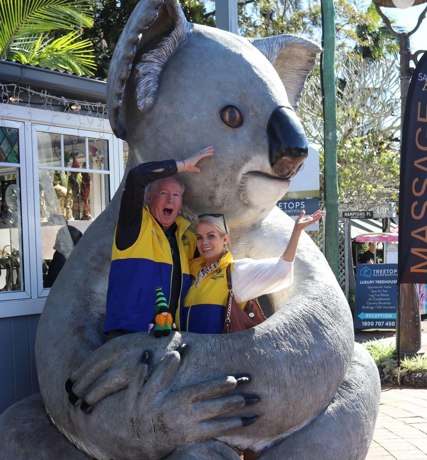 Koala hug with IPIP Brian Sheehan and his wife, Lori. 